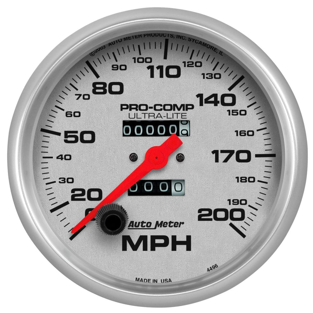 5 in. SPEEDOMETER 0-200 MPH ULTRA-LITE