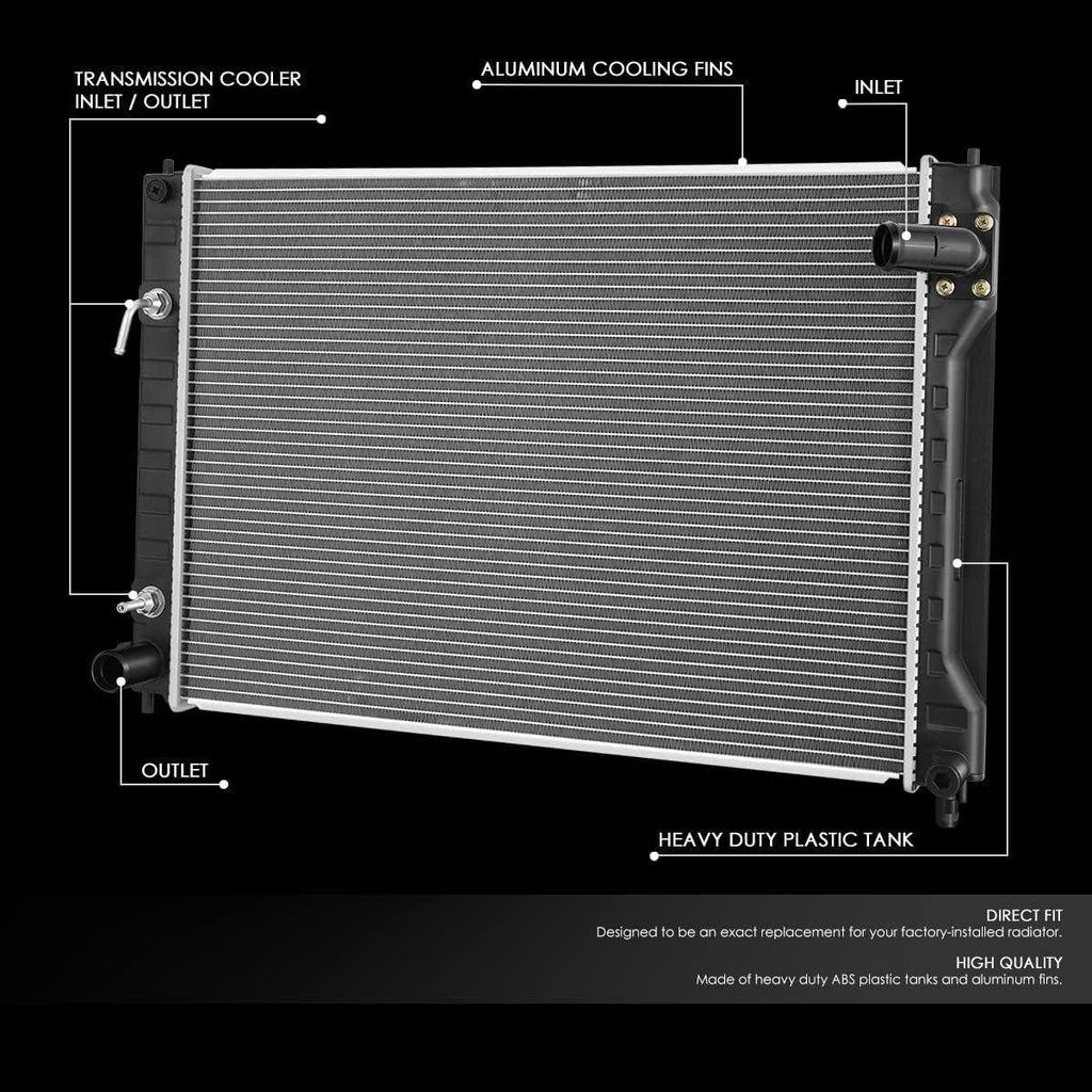 OEM-RA-13266 1-Row Aluminum Core Radiator Compatible with 11-13 M37 M56 5.6L V8,25" W X 17-7/8" H X 1" D,1-3/8" Inlet / 1-3/8" Outlet