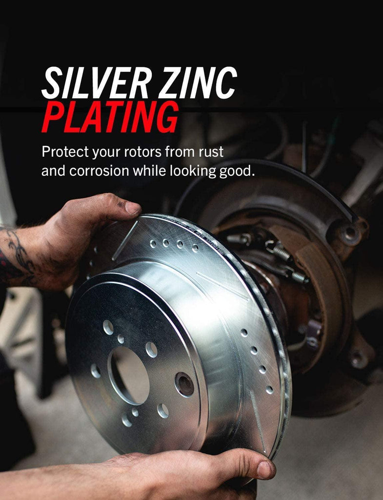 K2220-36 Front and Rear Z36 Truck & Tow Brake Kit, Carbon Fiber Ceramic Brake Pads and Drilled/Slotted Brake Rotors