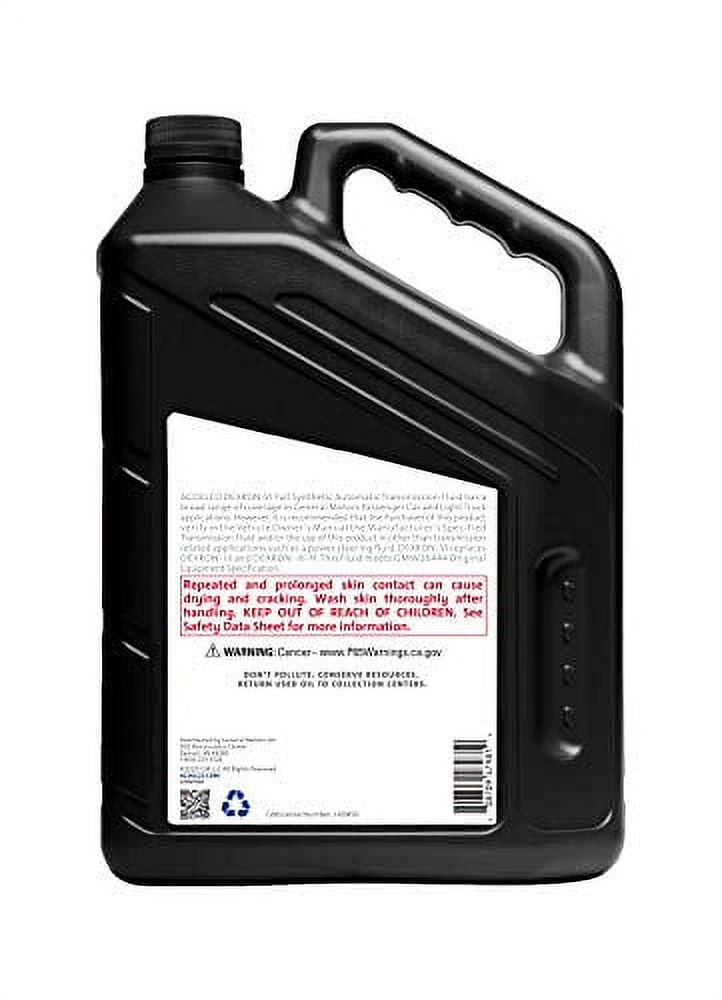 ACDelco 10-9244 Dexron-VI Multi-vehicle Synthetic Automatic Transmission Fluid, 1 Gallon