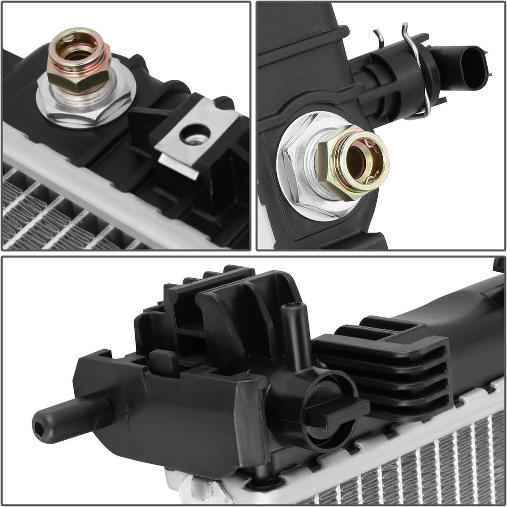 OEM-RA-13574 1-Row Aluminum Core Radiator Compatible with 17-19 Lacrosse 3.6L,26" W X 17-1/8" H X 1" D,1-11/32" Inlet / 1-11/32" Outlet