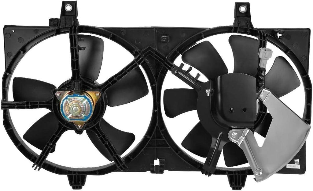 OEM-RF-0232 Factory Style Radiator Cooling Fan Assembly Cooling Efficiency Improved Direct Replacement [Compatible with 2002-2006 Sentra 1.8L],Black