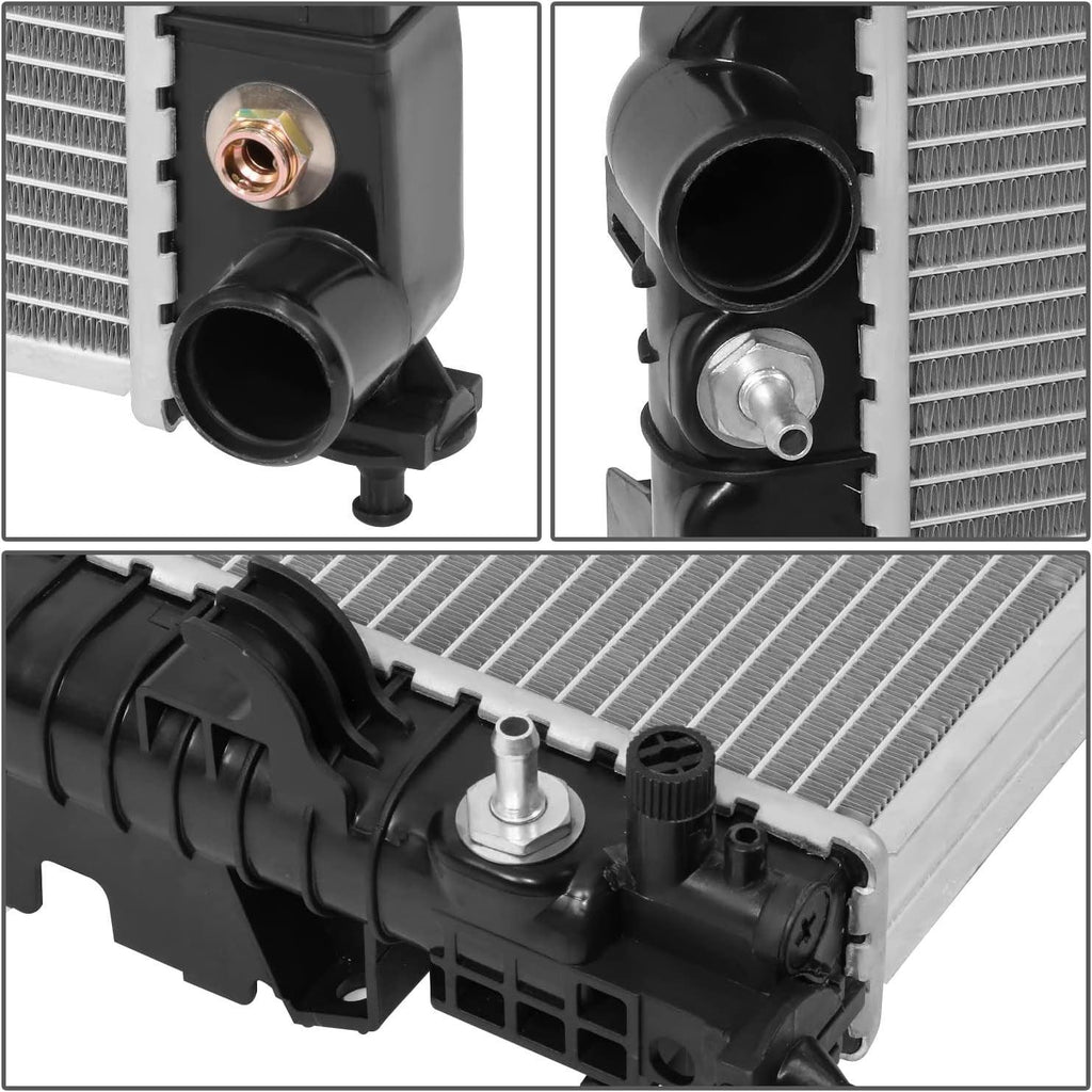 OEM-RA-2909 2-Row Aluminum Core Radiator Compatible with 06-11 ML350 / 06-12 R350,25-1/8" W X 20/13/16" H X 1-5/8" D,1-5/8" Inlet / 1-5/8" Outlet