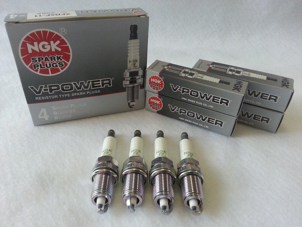 4-New NGK V-Power Copper Spark Plugs ZGR5A #Made in Japan