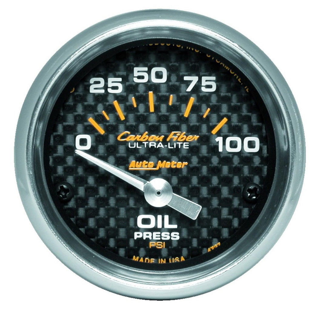 2-1/16 in. OIL PRESSURE 0-100 PSI CARBON FIBER