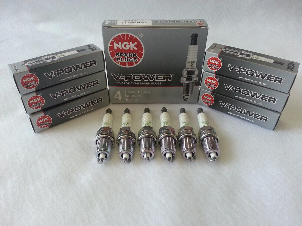 6-New NGK V-Power Copper Spark Plugs BKR6EK #2288 Made in Japan