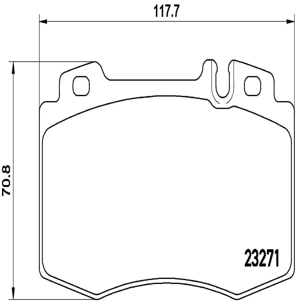 Brembo Front Disc Brake Pad Set for Mercedes-Benz (P50041)