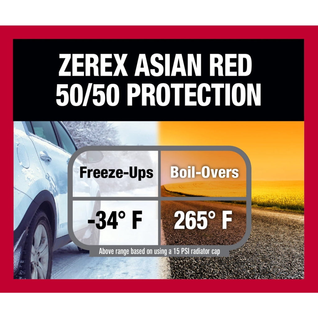Zerex Asian Vehicle Red Antifreeze Coolant 50/50 Ready-to-Use 1 GA