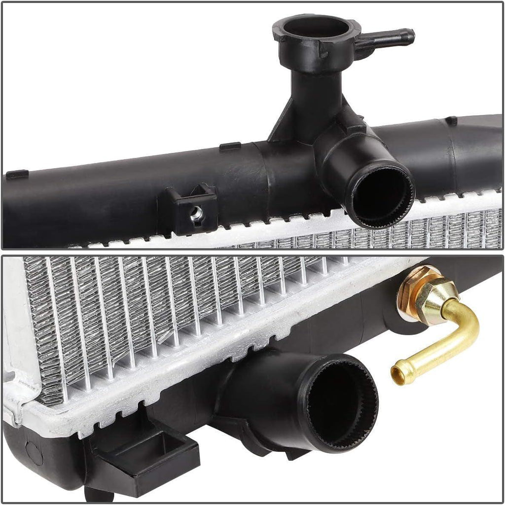OEM-RA-2897 Factory Style Aluminum Core Cooling Radiator Replacement Compatible with 2007-2009 Santa Fe AT, 30-5/8" W X 17-1/8" H X 1" D