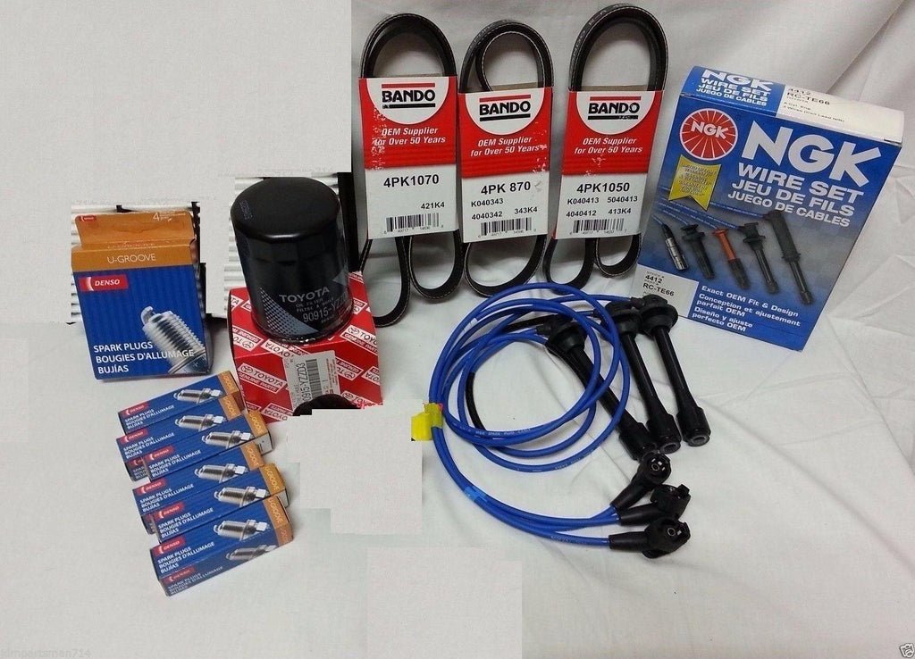 1996-2004 for Toyota 4Runner/Tacoma 3.4L V6 TUNE up KIT Wires Belts Spark Plugs