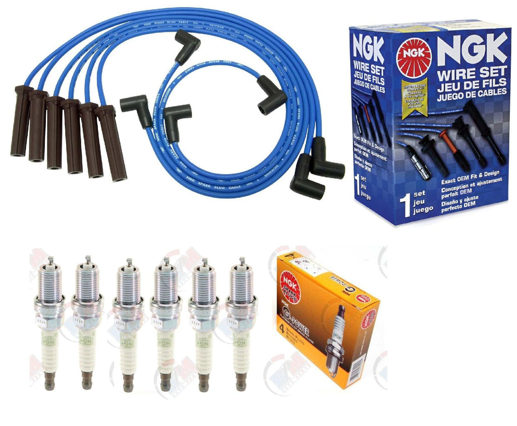 NGK BLUE Wires and PLATINUM Spark Plugs Kit for Century Impala Malibu 3.1L 3.4L