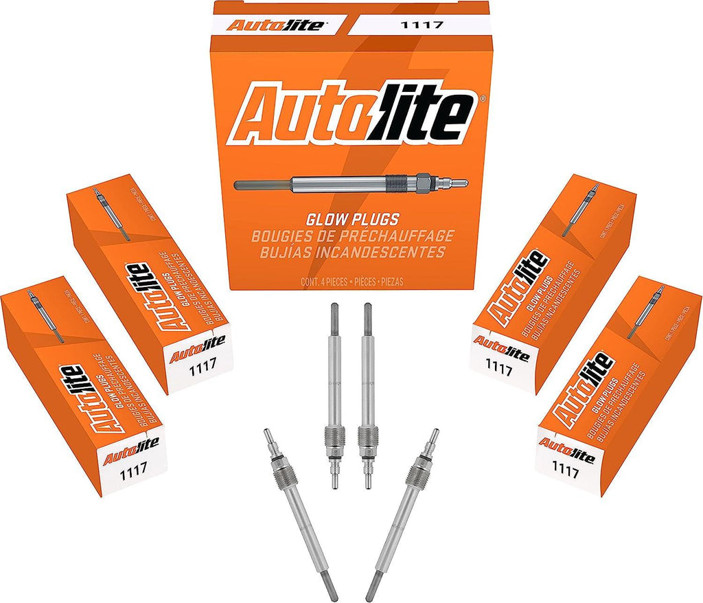 1117 Automotive Replacement Glow Plug for 2004-2010 Ford 6.0L Super Duty Diesel Engines (4 Pack)