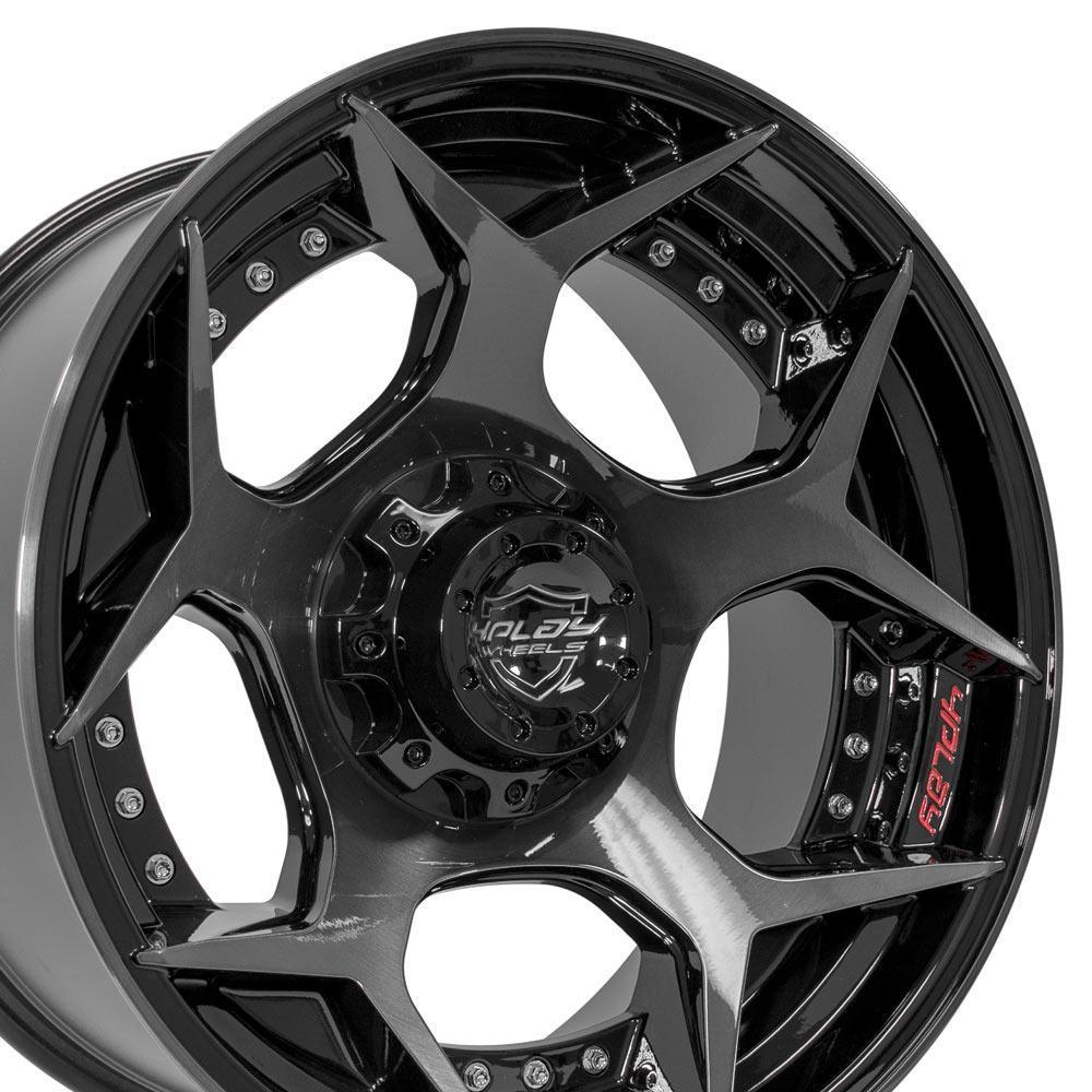 20x10 4PLAY Wheel for GM-Ford-Lincoln-Nissan-Toyota 4P50 Brushed Black