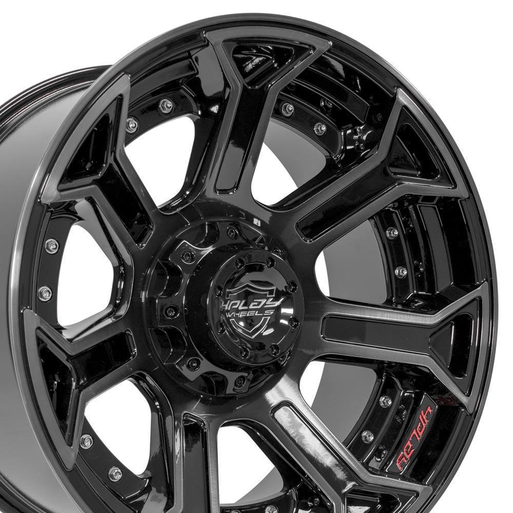 20x10 4PLAY Wheel for GM-Ford-Lincoln-Nissan-Toyota 4P70 Brushed Black