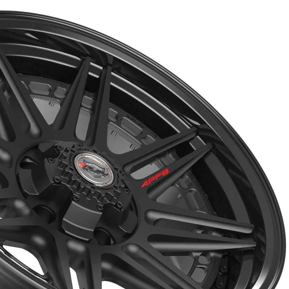 20x9 4PLAY Wheel for Ram-Dodge-Jeep-GM-Ford 4PF8 Gloss Black Barrel w/Matte Cent
