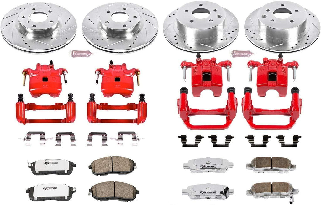KC2710-26 Front & Rear Z26 Street Warrior Brake Kit Infiniti Nissan