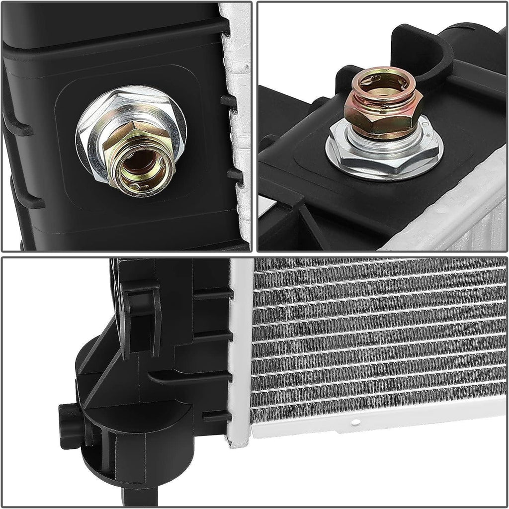 OEM-RA-13240 1-Row Aluminum Core Radiator Compatible with 10-11 SRX /2011 9-4X 3.0L V6,24-7/16" W X 22" H X 1" D,1-3/8" Inlet / 1-3/8" Outlet