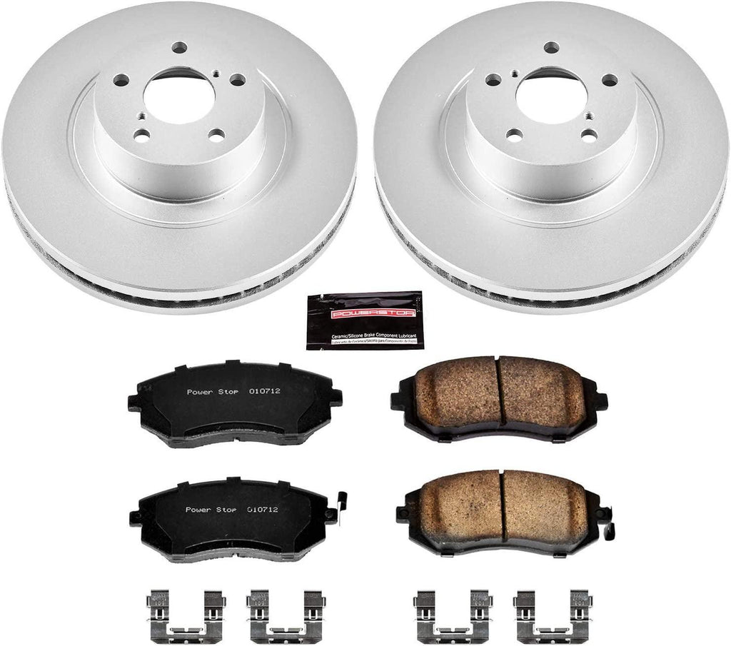 CRK3038 Coated Brake Rotor & Ceramic Brake Pads- Front
