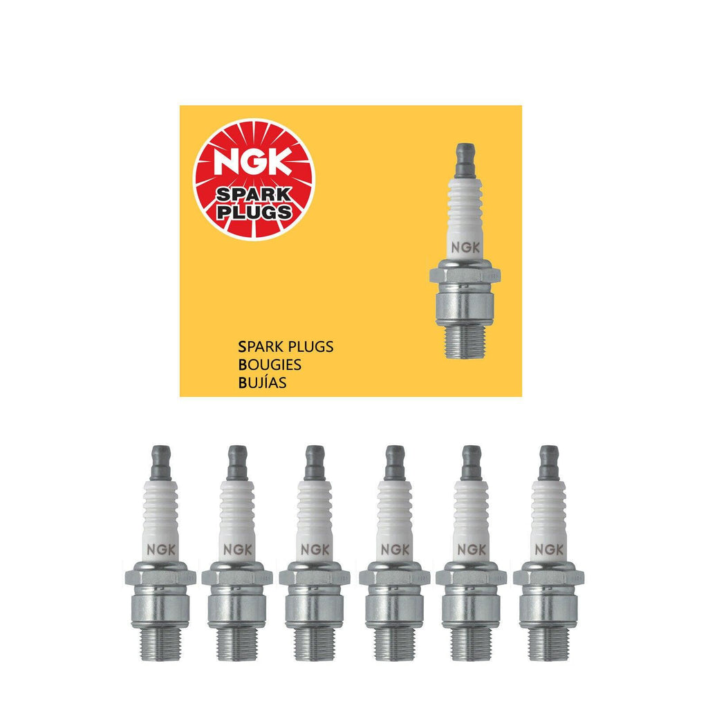NGK Non-Resistor Spark Plug Set 6PCS. 1978-2002 for Mariner/ Mercury 6431 BU8H