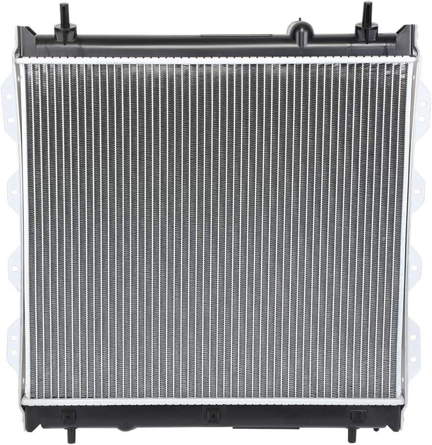 OEM-RA-2677 Factory Style Aluminum Cooling Radiator Compatible with 03-09 PT Cruiser Turbo AT, 20-1/2" W X 18-3/16" H X 1" D, 1-3/8" Inlet / 1-5/16" Outlet