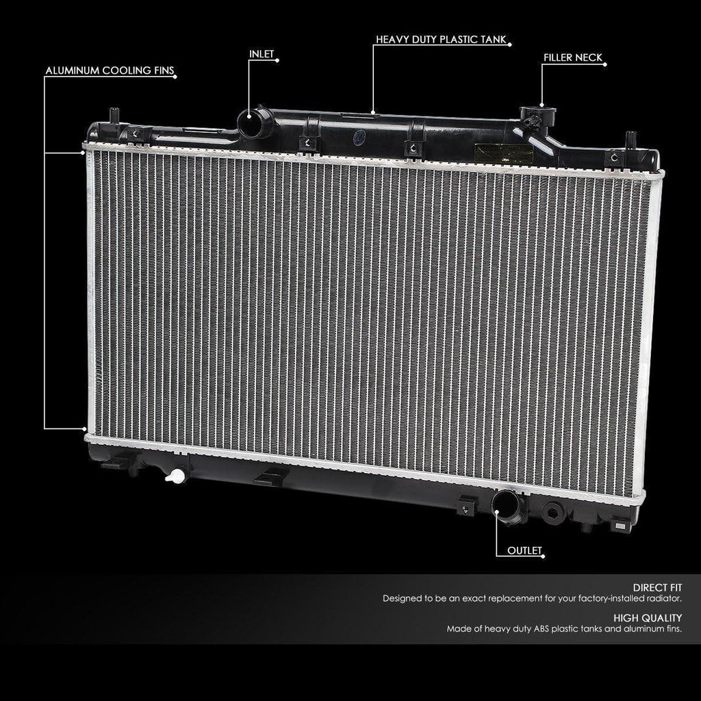 OEM-RA-2574 1-Row Factory Style Aluminum Core Cooling Radiator Compatible with 02-05 Civic Si 2.0L, 25-15/16" W X 13-3/4" H X 1" D,1-5/16" Inlet, 1-5/16" Outlet