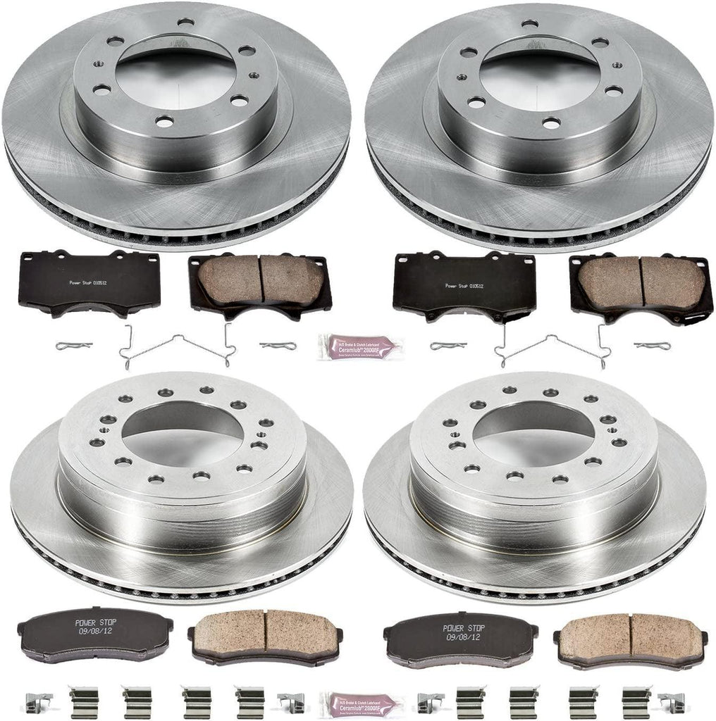 KOE5805 Autospecialty Front and Rear Replacement Brake Kit-Oe Brake Rotors & Ceramic Brake Pads