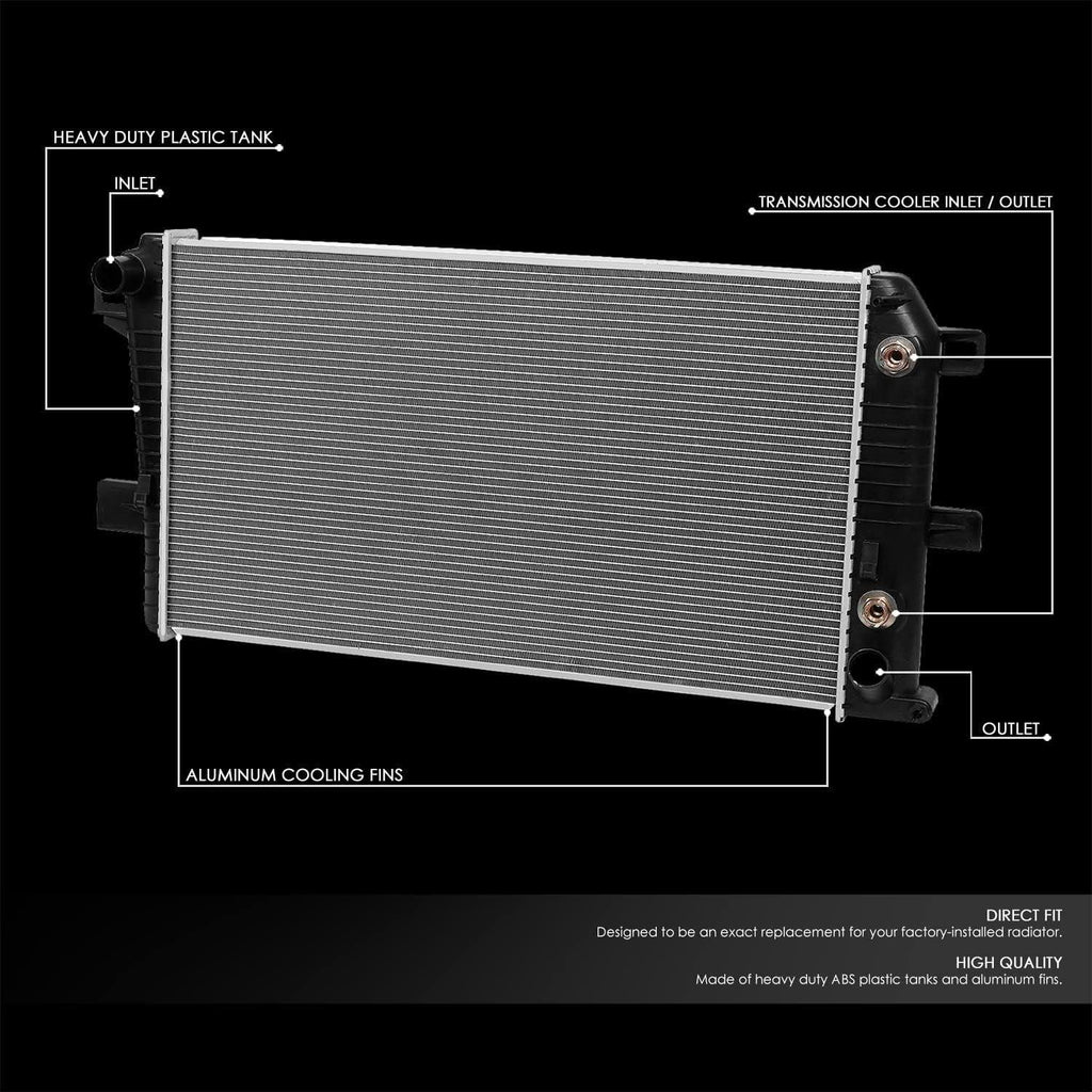 OEM-RA-2510 2-Row Aluminum Core Radiator Compatible with 01-05 Silverado/Sierra 2500 3500,34-1/8" W X 19-7/16" H X 2-3/16" D,1-13/16" Inlet / 1-13/16"Outlet