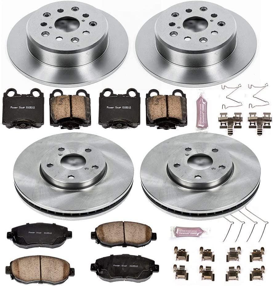 KOE1079 Autospecialty Front and Rear Replacement Brake Kit-Oe Brake Rotors & Ceramic Brake Pads