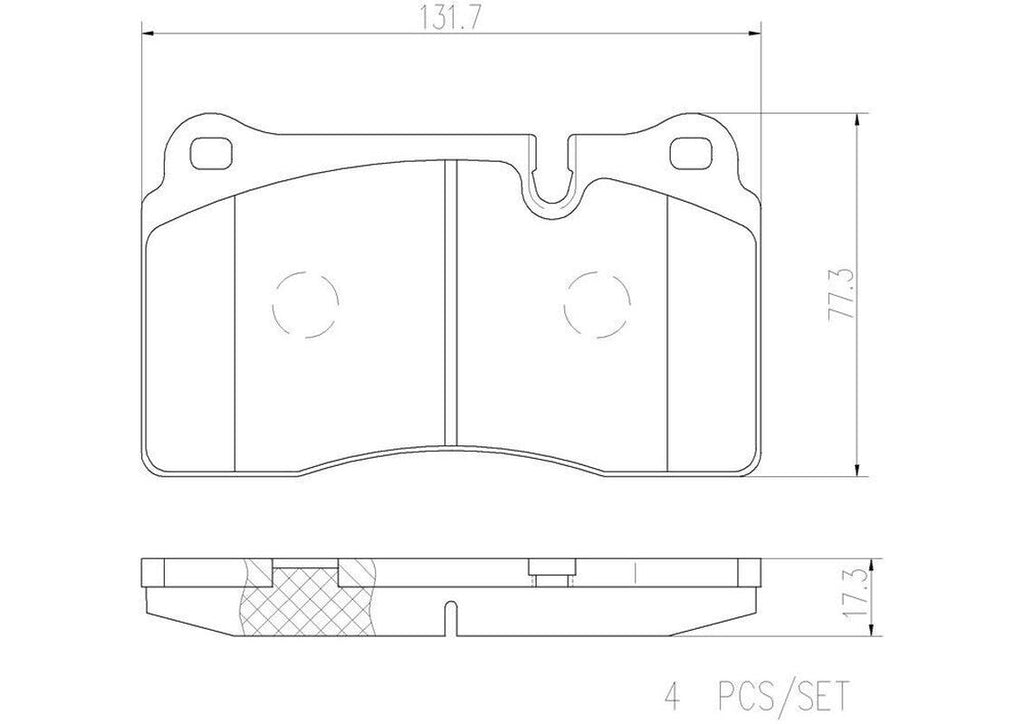 Brembo Front Disc Brake Pad Set for Land Rover (P44018N)