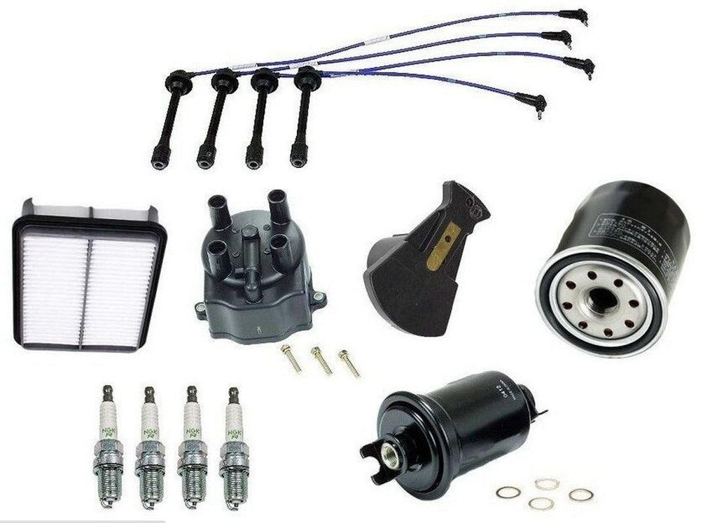 Ignition Tune up Kit Filters Cap Rotor Spark Plugs Wire for Toyota Tacoma 2.4L