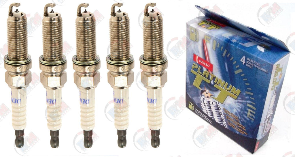 DENSO "PLATINUM" TT Spark Plug Set of 5 for 2008-2013 Volvo C30 2.5L TURBO L5