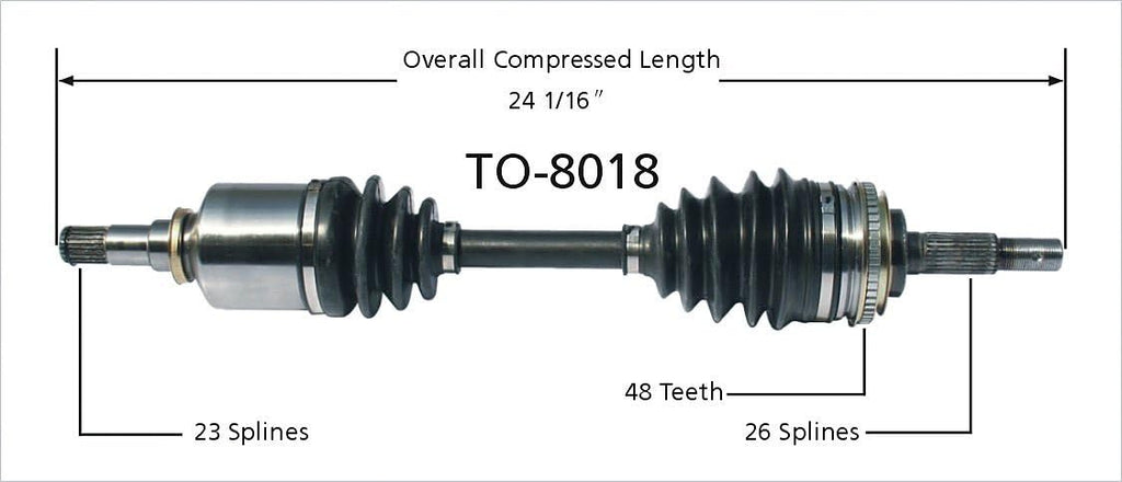 TO-8018 CV Axle Shaft
