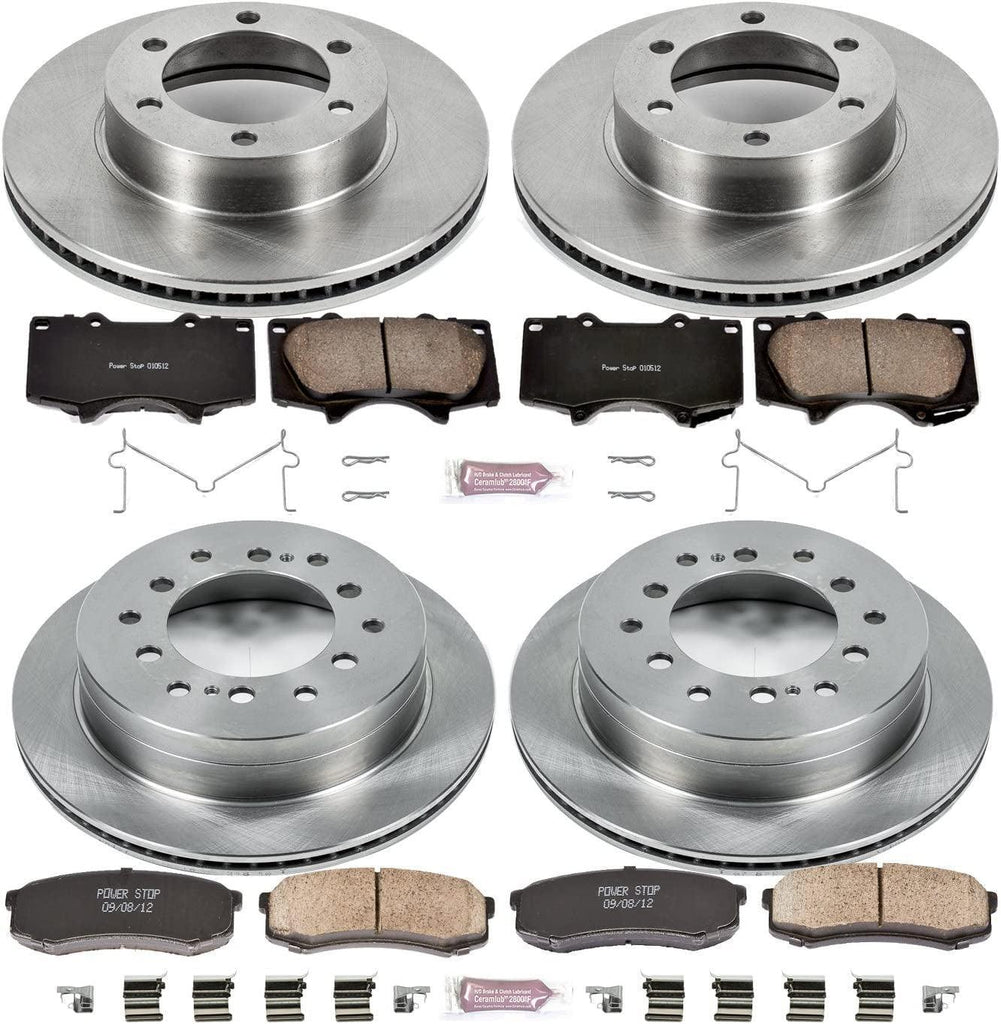 KOE2325 Autospecialty Front and Rear Replacement Brake Kit-Oe Brake Rotors & Ceramic Brake Pads