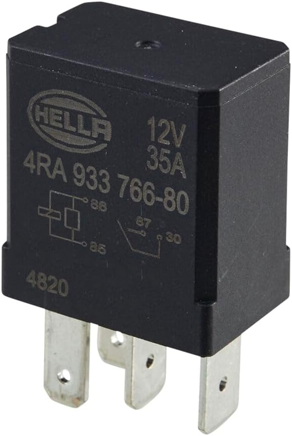 HELLA 933766801 Relay, Main Current - 12V - 4-pin Connector