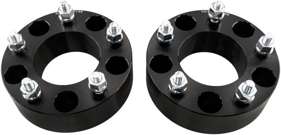 TRIL GEAR 2pcs Wheel Spacers 2" Thickness 5x5.31 5 Lugs Hub Centric Wheel Spacers Adapters 12x1.5 Studs Replacement for Corvette Firebird Blazer
