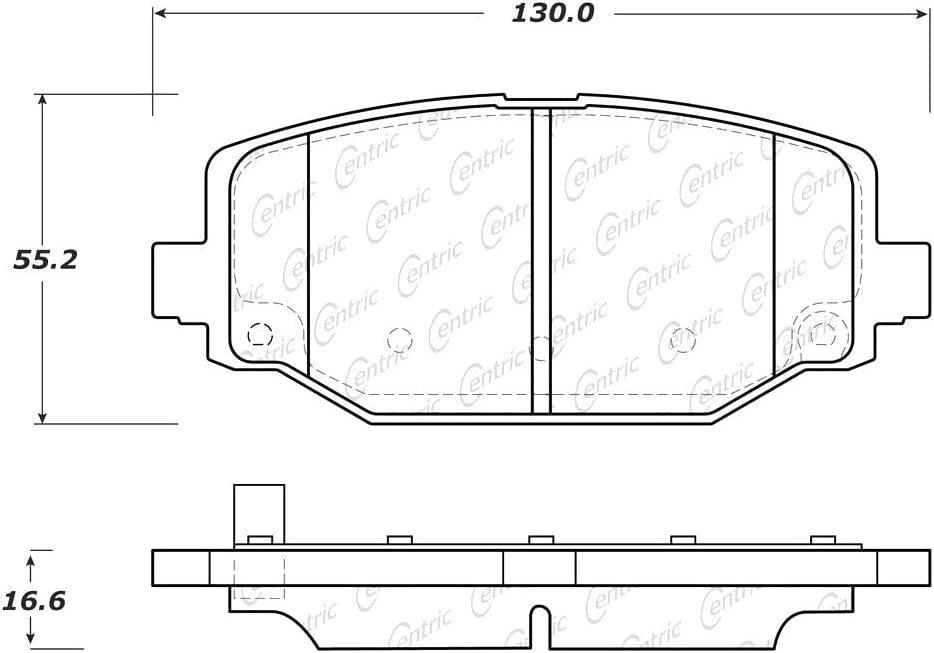 Centric 103.15960 Brake Pad, Metallic