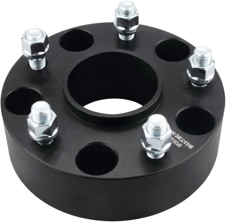 DCVAMOUS 4PC Black 5x5.5 Hubcentric Wheel Spacers 2 Inch with 9/16" Studs Compatible with Dodge 5 Lug 5x139.7 for 2002-2010 R-A-M 1500 | 2005-2011 Dakota | 2004-2009 Durango