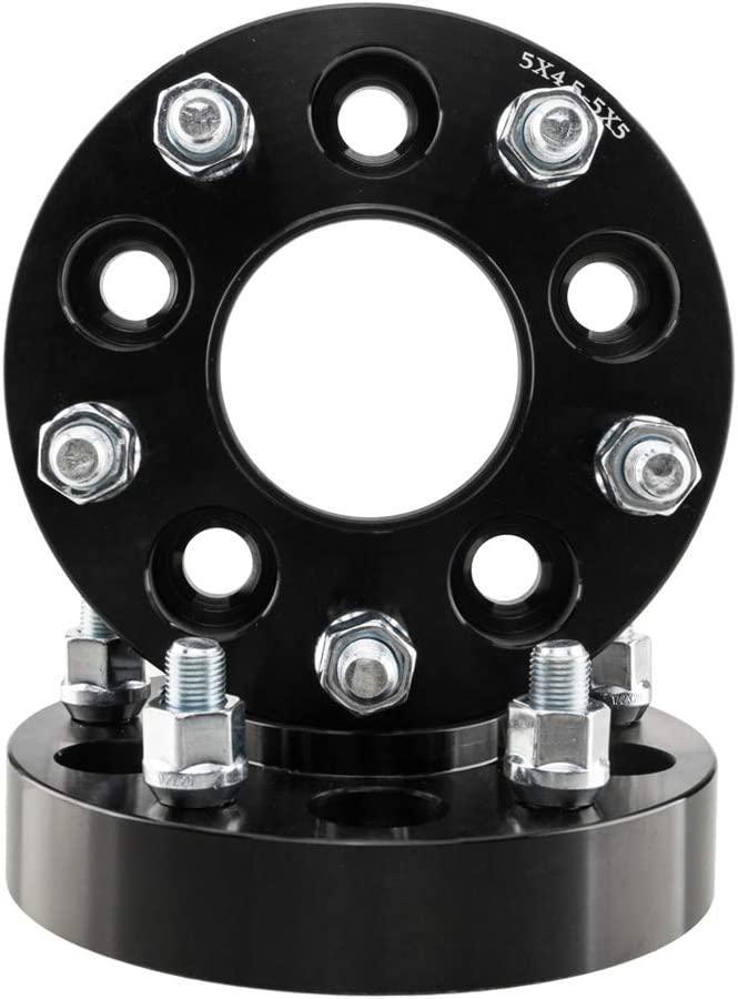 AutoForever 2pcs 5lugs 1.25" Hub Centric 5x4.5 to 5x5 Wheel Spacer Adapters 5x114.3mm to 5x127mm Wheel Spacers 1 2" x20 Studs 71.5mm Hub Compatible with 1987-2006 Jeep Wrangler