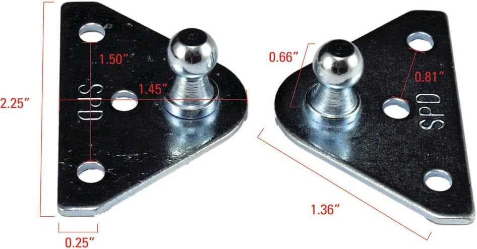 JR Products BR-1020 10mm Flat Gas Spring Mounting Bracket