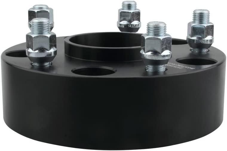 DCVAMOUS 4PC Black 5x5.5 Hubcentric Wheel Spacers 2 Inch with 9/16" Studs Compatible with Dodge 5 Lug 5x139.7 for 2002-2010 R-A-M 1500 | 2005-2011 Dakota | 2004-2009 Durango