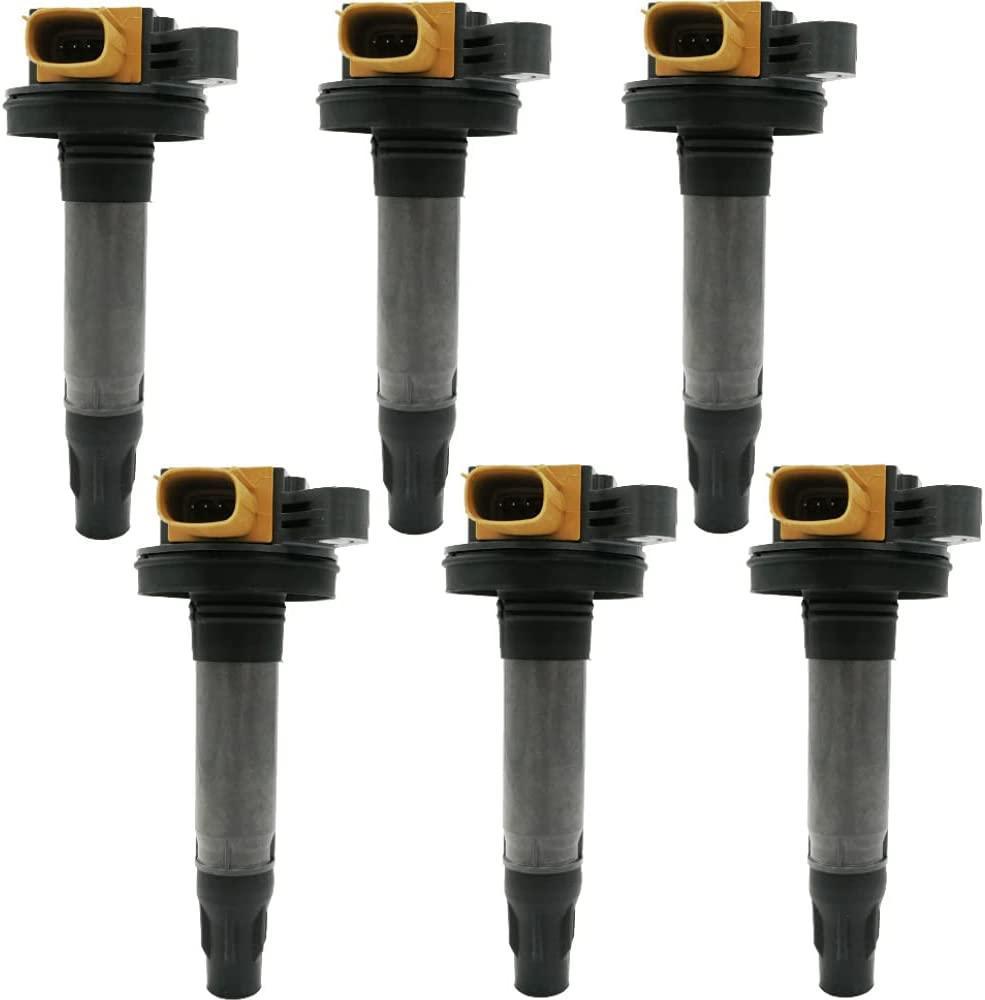Automotive-leader DG549 BL3Z-12029-C 6PCS Ignition Coils for Ford Mustang Edge Flex Fusion Taurus Taurus X, for Lincoln MKS MKT MKK MKZ, for Mazda 6 Mazda CX-9, for Mercury Sable DG-549 C1814 UF646