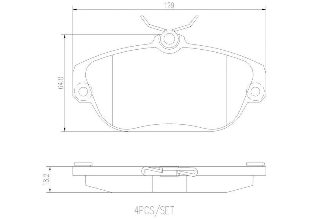 Brembo Front Disc Brake Pad Set for S90, V90, 960, 940 (P86007N)