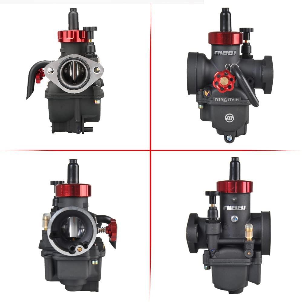 NIBBI Carburetor PE19mm,fit 100cc—125cc Motorcycle Engine with Carb Jets for YAMAHA KAWASAKI SUZUKI Apollo Dirt Bike Mini Bike SSR TTR KYMCO SYM TAOTAO CG125/CG150