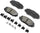 Gold 17D1210CHF1 Ceramic Front Disc Brake Pad Kit with Clips