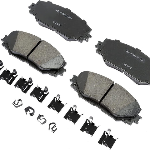 Acdelco Gold 17D1210CHF1 Ceramic Front Disc Brake Pad Kit with Clips