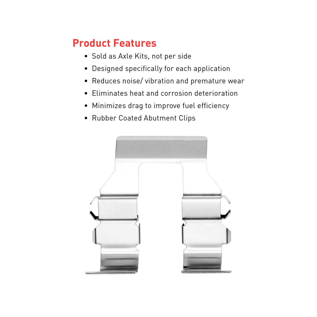 Front Dynamic Friction Company Hardware Kit 340-76036 For 1998-2002 Chevrolet Prizm, 1998-2002 Toyota Corolla