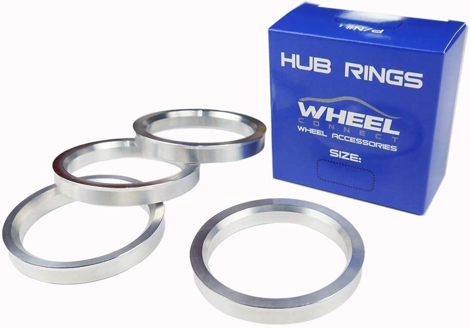 WHEEL CONNECT Hub Centric Rings,72.6 to 54.1, Aluminium Alloy Hubrings,54.1 to 72.56, Set of 4,O.D:72.6-I.D:54.1mm. A