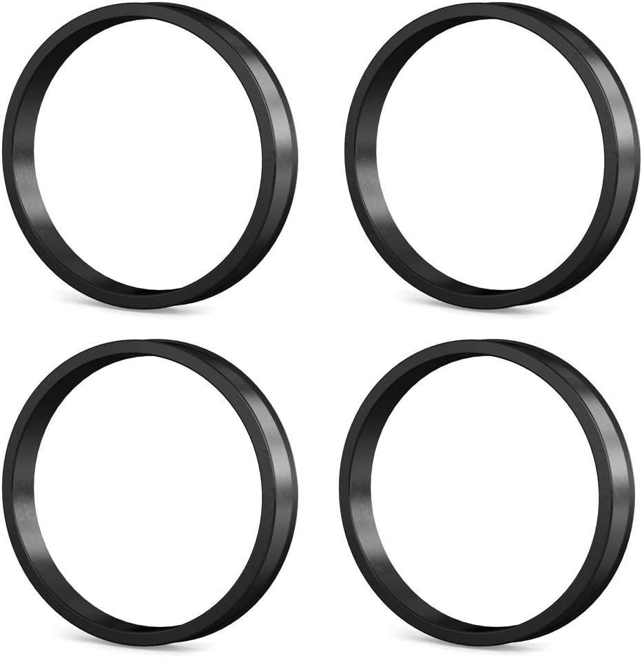 ReplaceMyParts Black Polycarbonate Hubcentric Hub Centric Rings 108.00mm Wheel Bore OD to 78.30mm Hub Bore ID - A Pack of 4