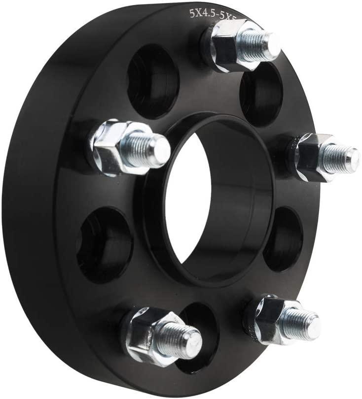 AutoForever 2pcs 5lugs 1.25" Hub Centric 5x4.5 to 5x5 Wheel Spacer Adapters 5x114.3mm to 5x127mm Wheel Spacers 1 2" x20 Studs 71.5mm Hub Compatible with 1987-2006 Jeep Wrangler