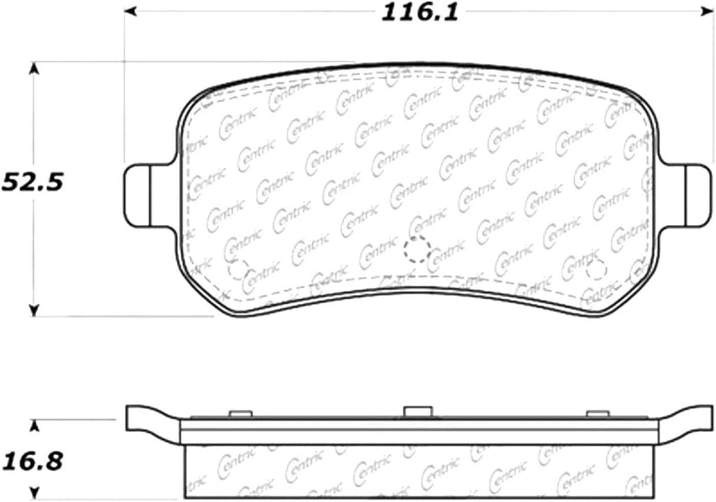 Centric (103.10210) Brake Pad, Ceramic